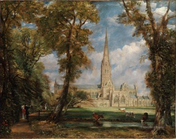 John Constable Painting - Salisbury Cathedral Romantic John Constable